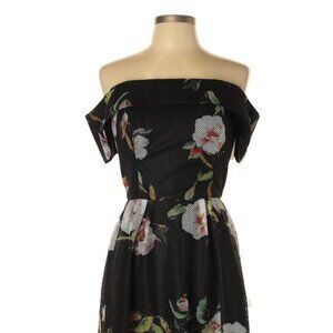 Black Floral Dress Medium Lumier by Bariano off shoulder